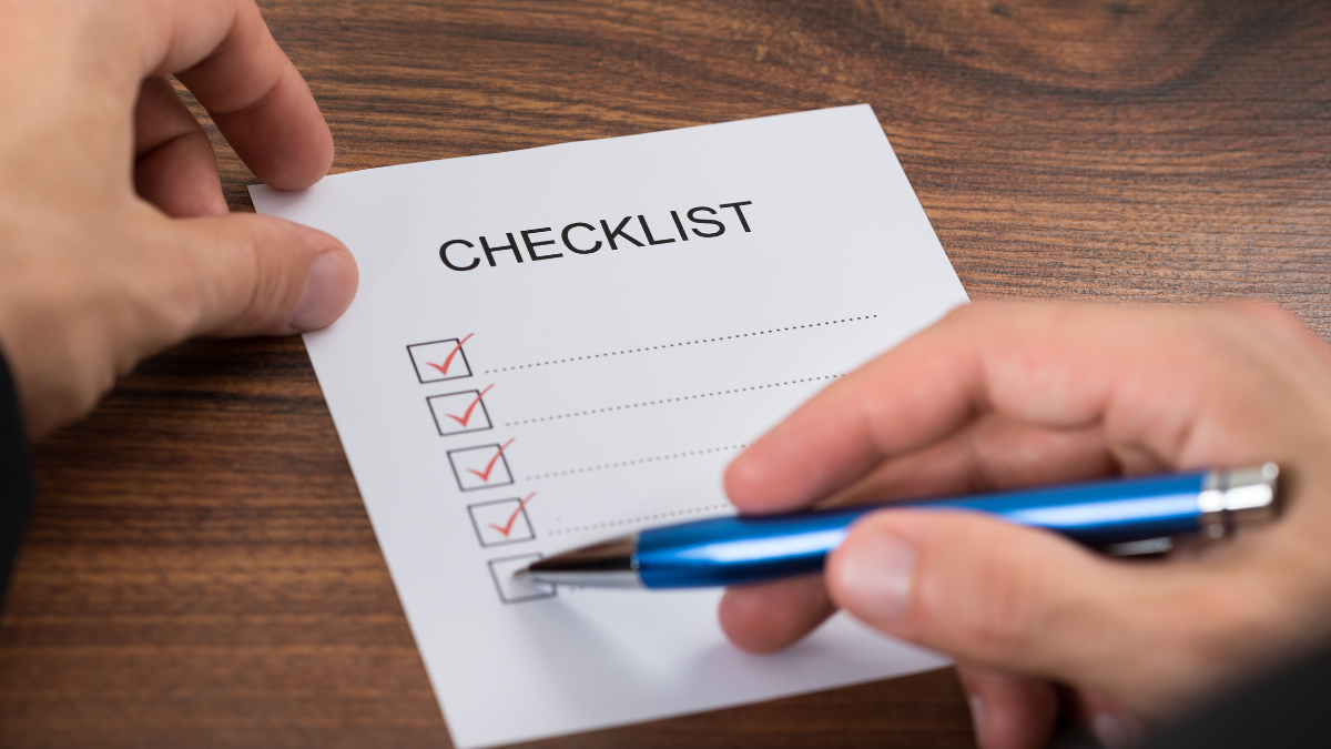 personal financial checklist